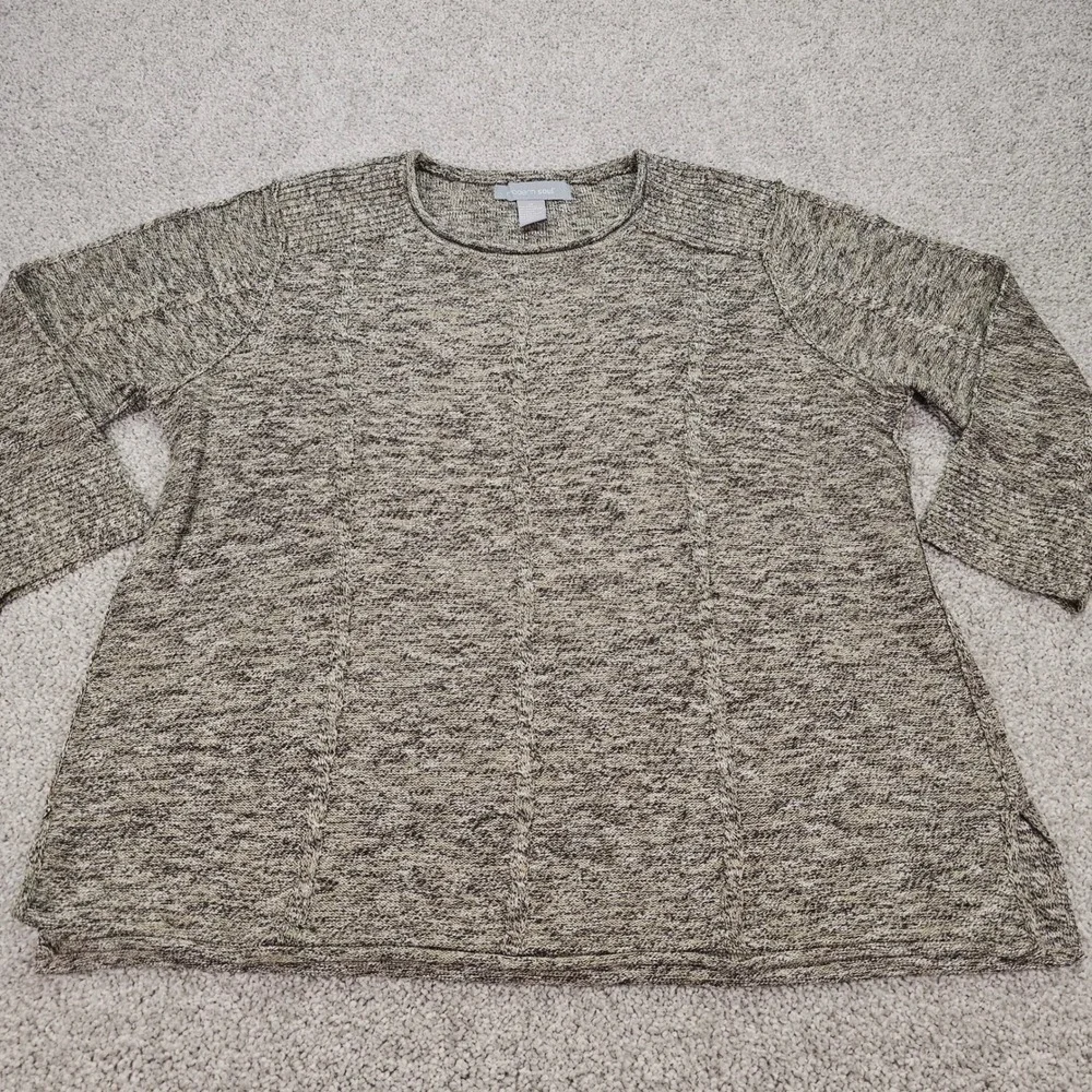 Modern Soul Women's 2X Marled Knit Sweater 3/4 Sleeve‎ Tunic Top NWOT